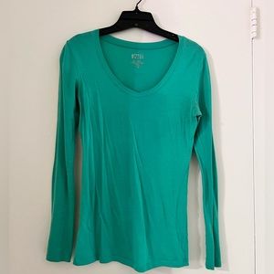 Blue, long sleeve shirt